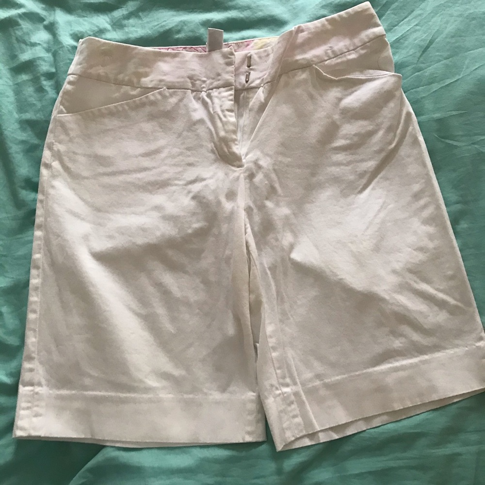 Lilly Pulitzer White Bermuda Shorts